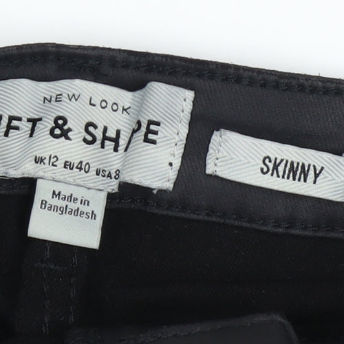 New Look Women's Black Lift & Shape Skinny Trousers Size 12