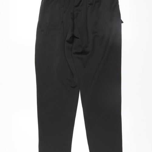 QED London Women's Black Paperbag Trousers UK 8 Belted High Waist