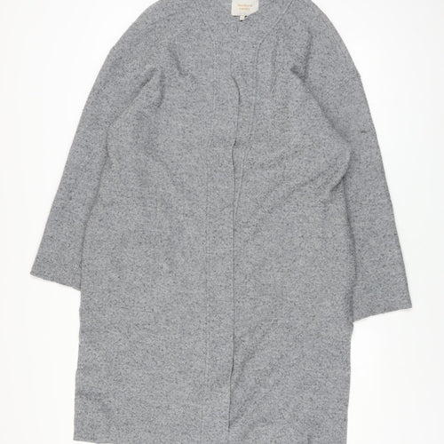Modern Rarity Women Grey Wool Blend Mid-Length Coatigan M