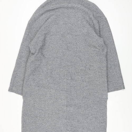 Modern Rarity Women Grey Wool Blend Mid-Length Coatigan M