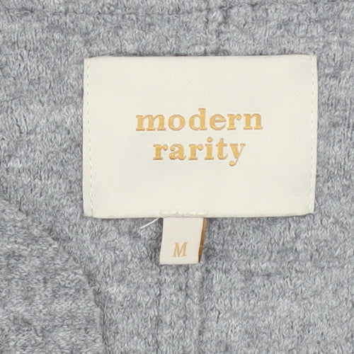 Modern Rarity Women Grey Wool Blend Mid-Length Coatigan M