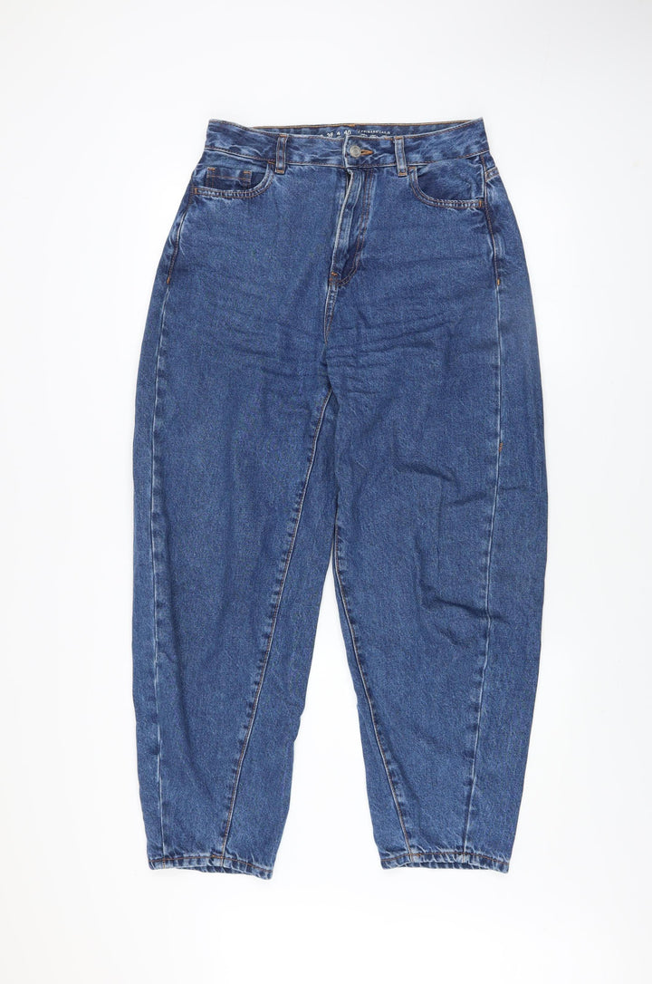 Primark Women’s Blue High Rise Mom Jeans Size 8 Relaxed Fit Denim
