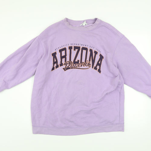 H&M Women’s Lilac Arizona Graphic Sweatshirt Size 14 Cotton Blend