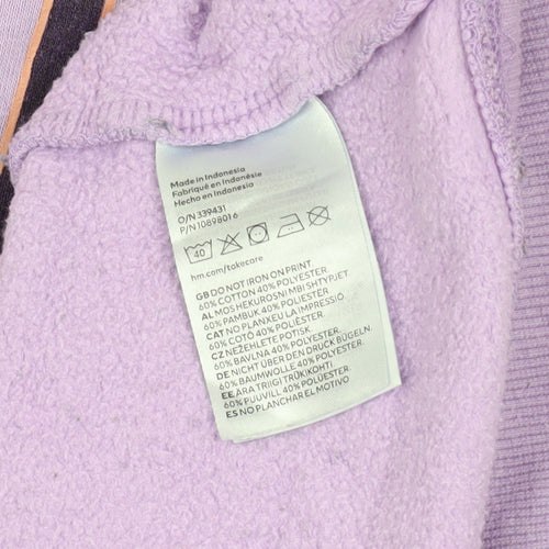 H&M Women’s Lilac Arizona Graphic Sweatshirt Size 14 Cotton Blend