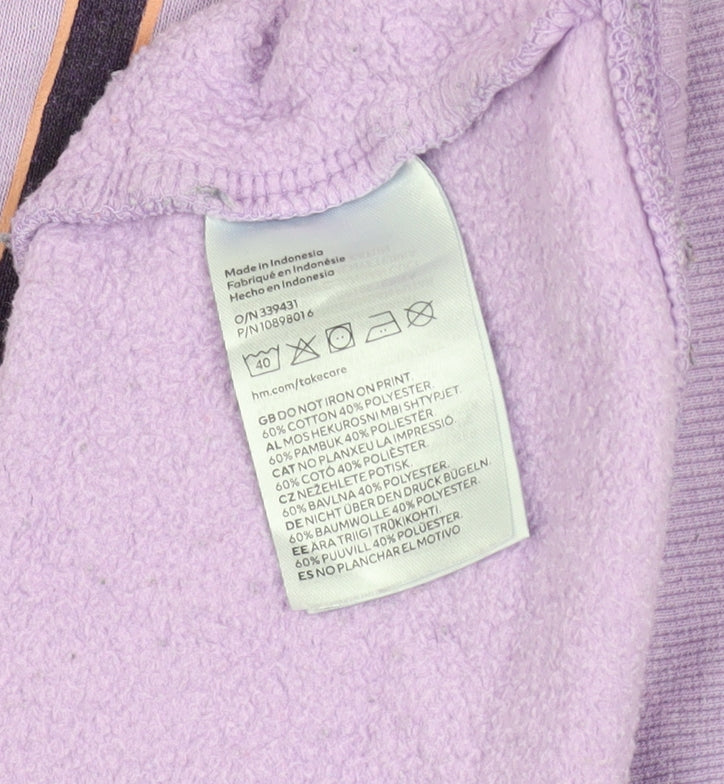 H&M Women’s Lilac Arizona Graphic Sweatshirt Size 14 Cotton Blend