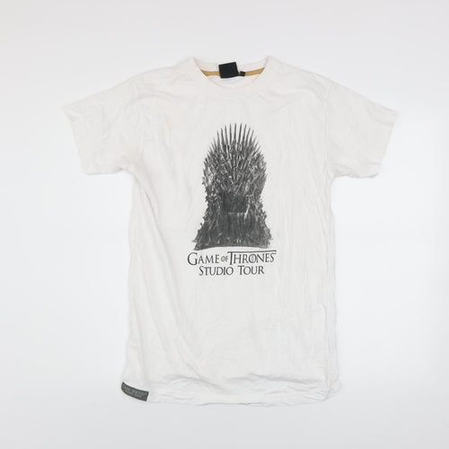 Game of Thrones Studio Tour Men's White Cotton T-Shirt Size S