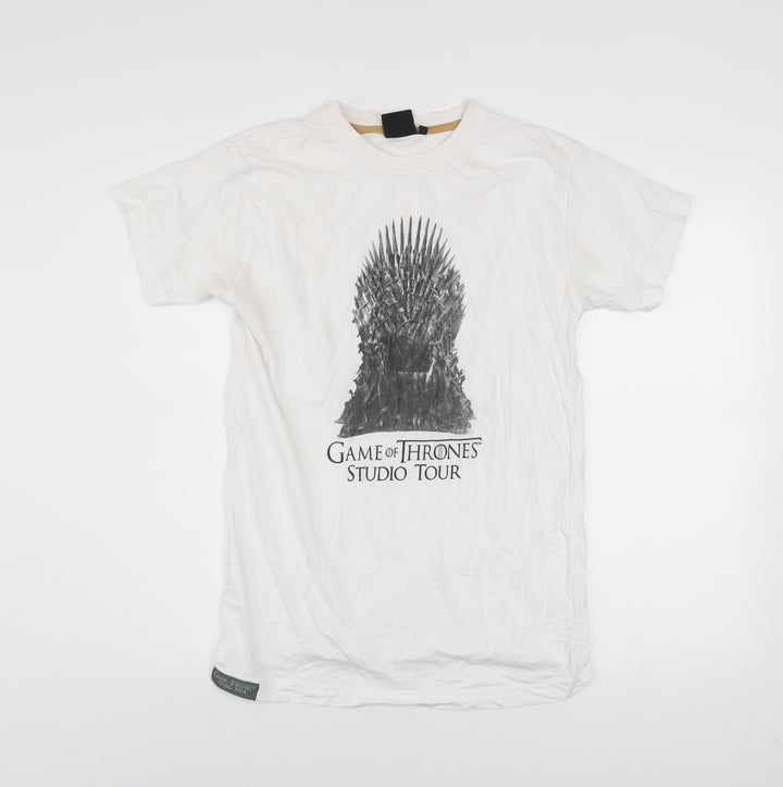 Game of Thrones Studio Tour Men's White Cotton T-Shirt Size S