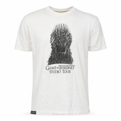 Game of Thrones Studio Tour Men's White Cotton T-Shirt Size S