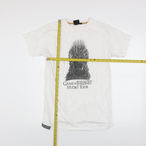 Game of Thrones Studio Tour Men's White Cotton T-Shirt Size S