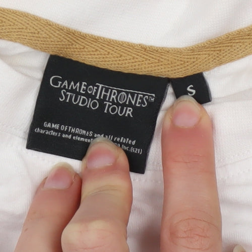 Game of Thrones Studio Tour Men's White Cotton T-Shirt Size S