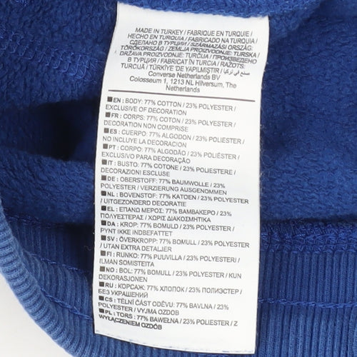 Converse Men’s Blue Sweat Shorts M Regular Fit Elastic Waist Activewear