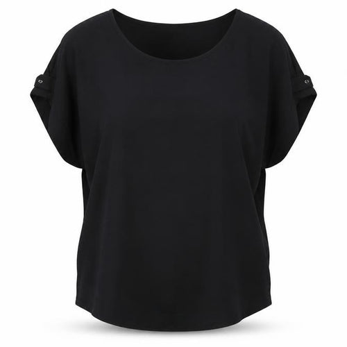 Next Petite Women’s Black Short Sleeve Viscose Blouse Size 8