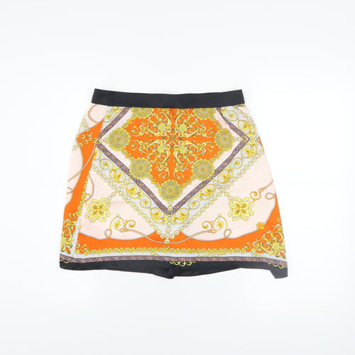 Zara Woman Multicoloured A-Line Satin Skirt S Women’s Retro Style