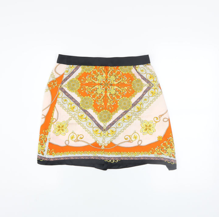 Zara Woman Multicoloured A-Line Satin Skirt S Women’s Retro Style