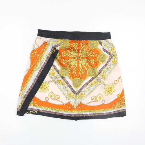 Zara Woman Multicoloured A-Line Satin Skirt S Women’s Retro Style