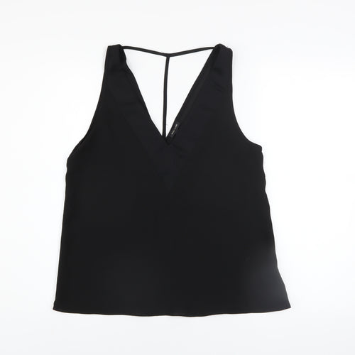 River Island Women’s Black Size 8 V-Neck Camisole Tank Top