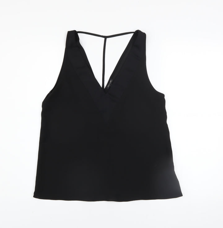River Island Women’s Black Size 8 V-Neck Camisole Tank Top