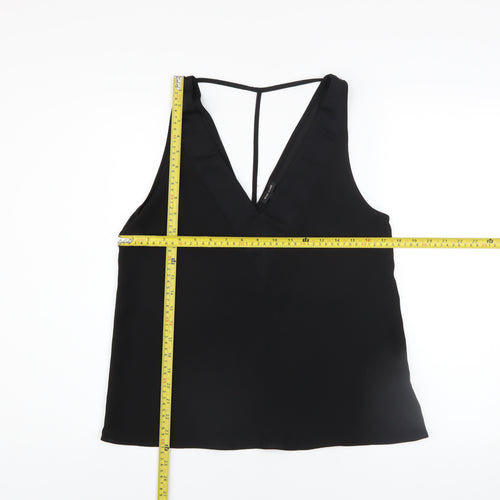 River Island Women’s Black Size 8 V-Neck Camisole Tank Top