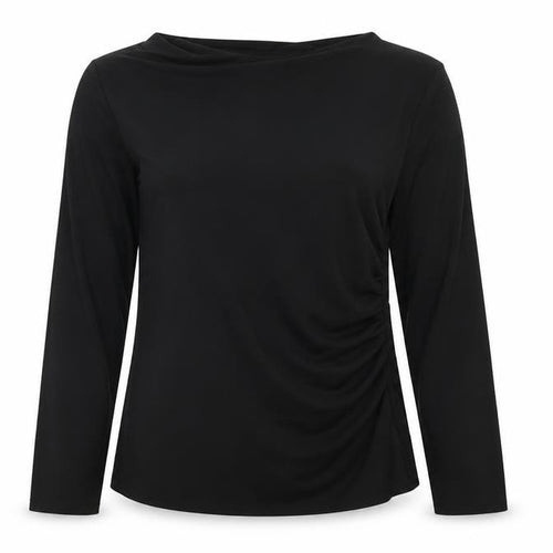 River Island Women's Black Long Sleeve Slim Fit Jersey Blouse Size 10