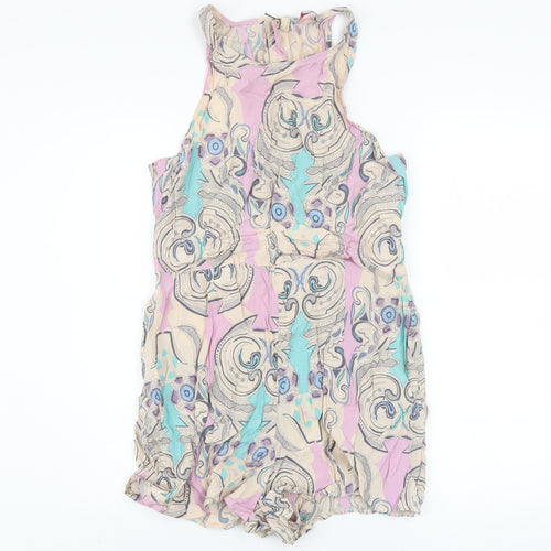 Be Beau Women's Multicoloured High Neck Sleeveless Playsuit Size 14