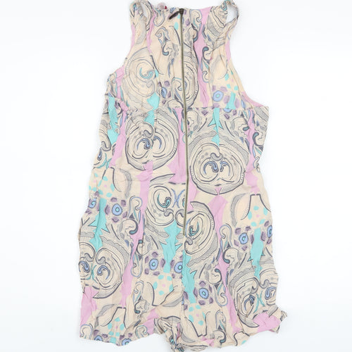 Be Beau Women's Multicoloured High Neck Sleeveless Playsuit Size 14