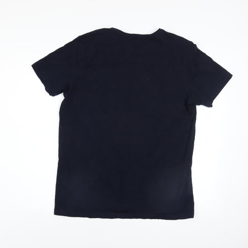 Urban Ranger Men's Blue XL Crew Neck Cotton T-Shirt