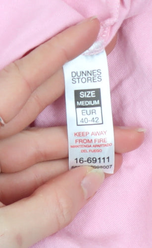 Dunnes Stores Women's Pink Cotton Café de la Vita Short Sleeve T-Shirt Size 12