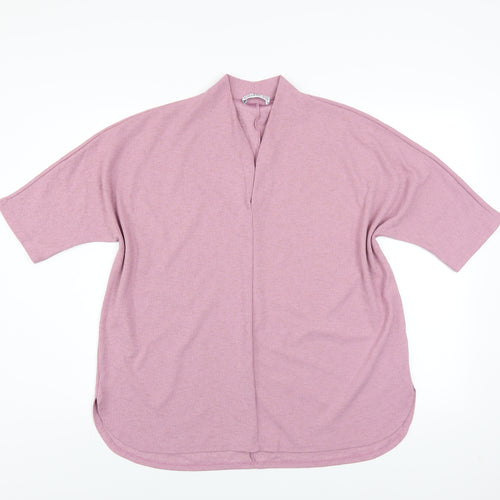 Gallery Women Pink Knit Kimono Sleeve Blouse UK Large