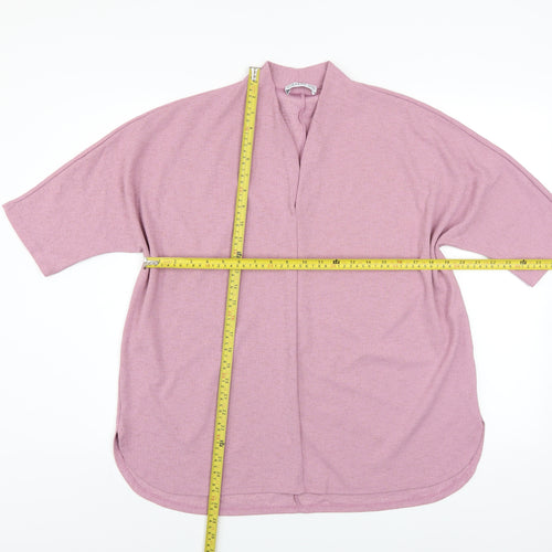 Gallery Women Pink Knit Kimono Sleeve Blouse UK Large
