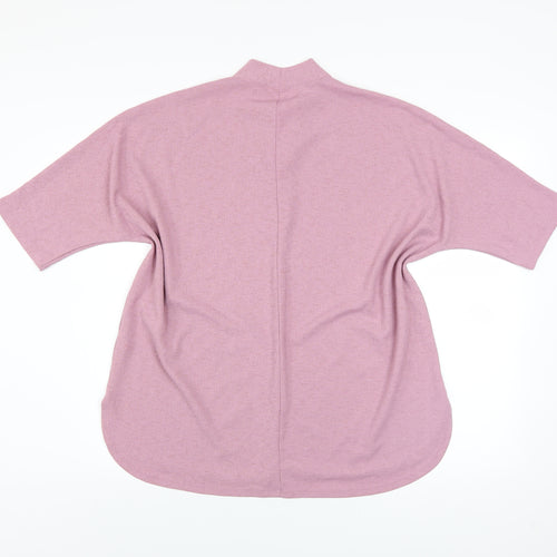 Gallery Women Pink Knit Kimono Sleeve Blouse UK Large