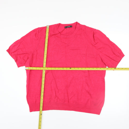 Dunnes Stores Women's Hot Pink Crew Neck Knit Jumper Size 2XL