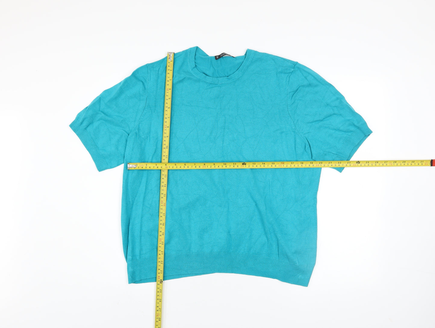 St. Bernard Women’s Blue 2XL Pullover Knit Short Sleeve Jumper