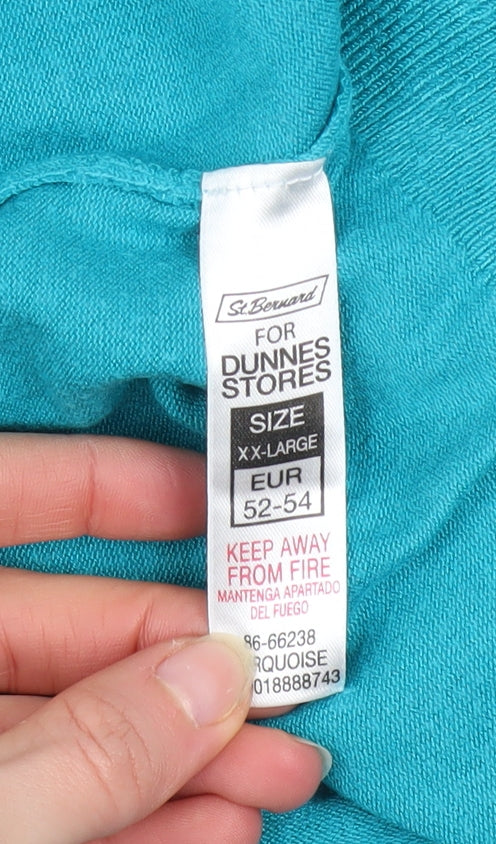 St. Bernard Women’s Blue 2XL Pullover Knit Short Sleeve Jumper