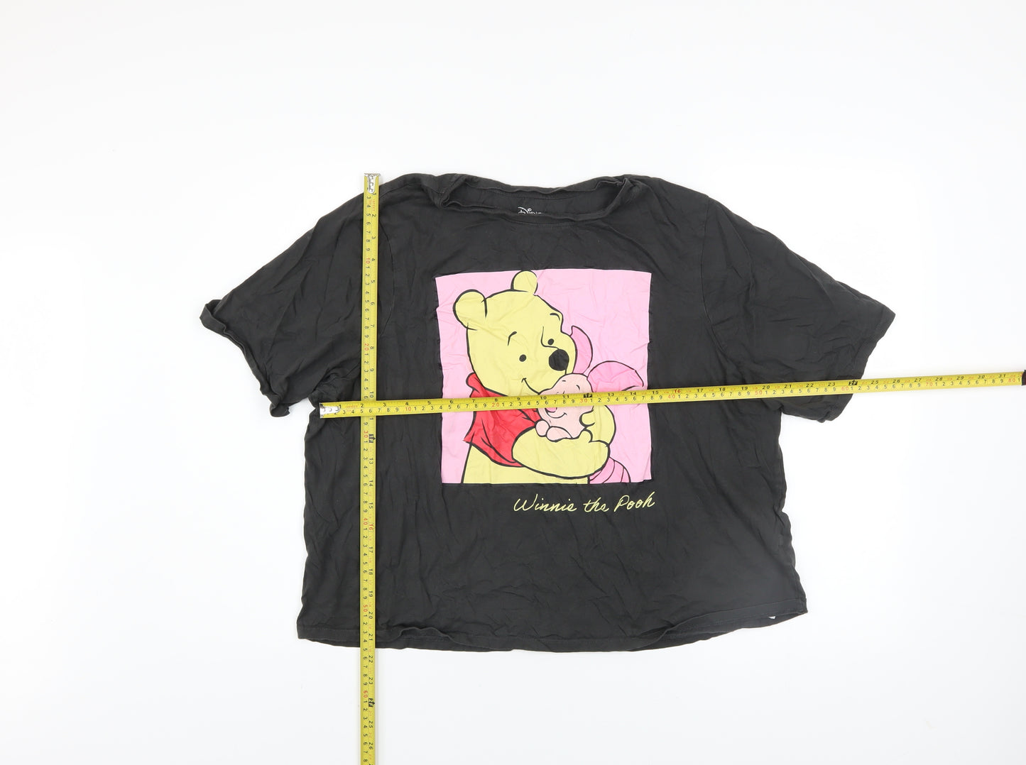 Disney Women’s Black Winnie the Pooh T-Shirt XL Relaxed Fit Cotton