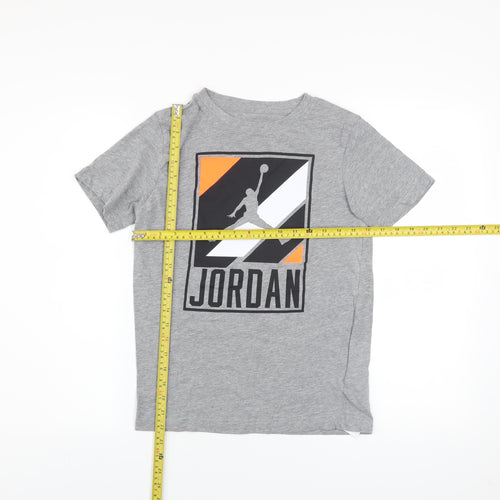 Jordan Boys Grey Graphic Print Short Sleeve Crew Neck T-Shirt 12-13 Years