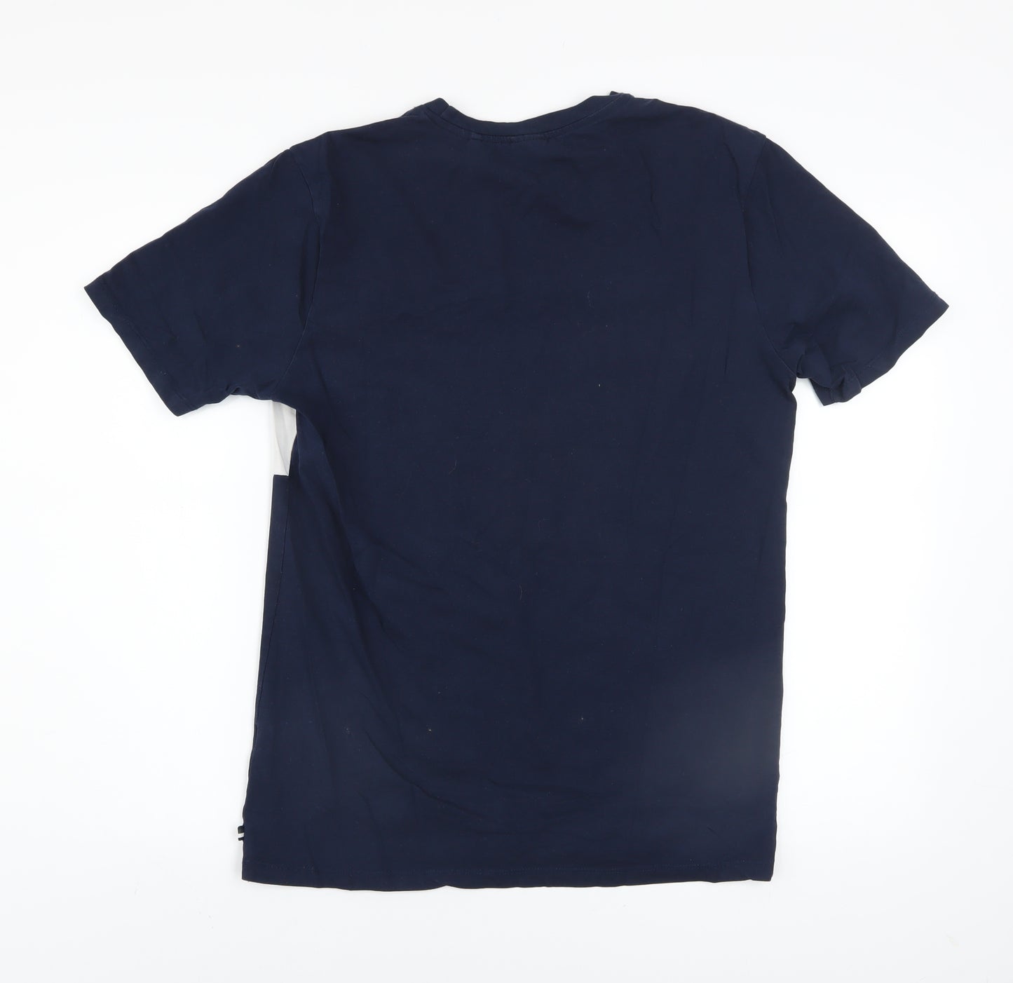 Diesel Men’s Blue White Colourblock Cotton T-Shirt Size S