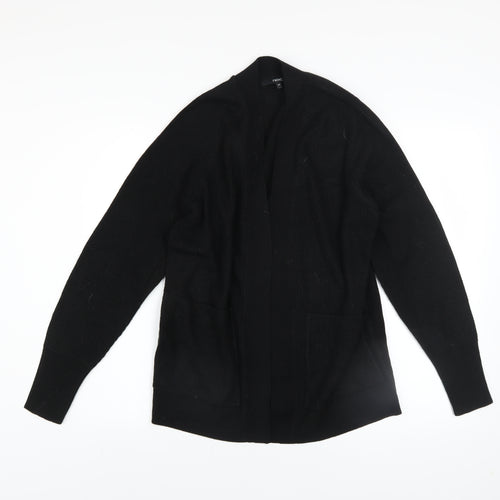Next Women Black XS Knit Open Front Long Sleeve Cardigan