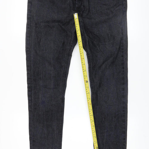 boohooMAN Men's Blue Skinny Fit Denim Jeans Size 34 Slim Fit