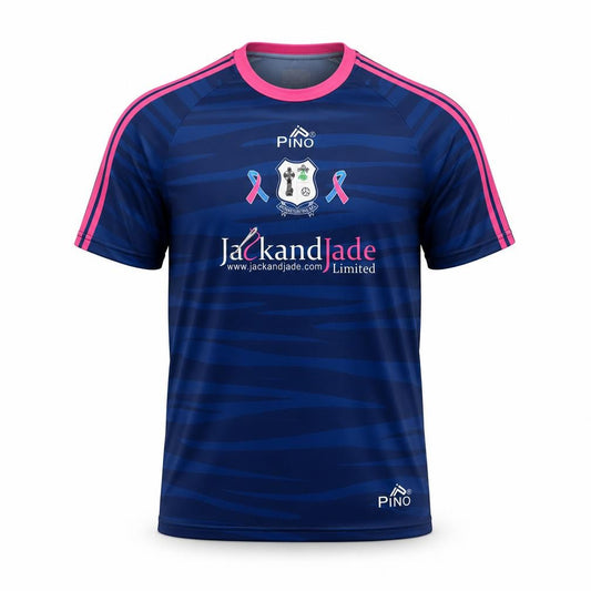 PINO Men's Blue Pink Short Sleeve Jersey Sports T-Shirt Size S