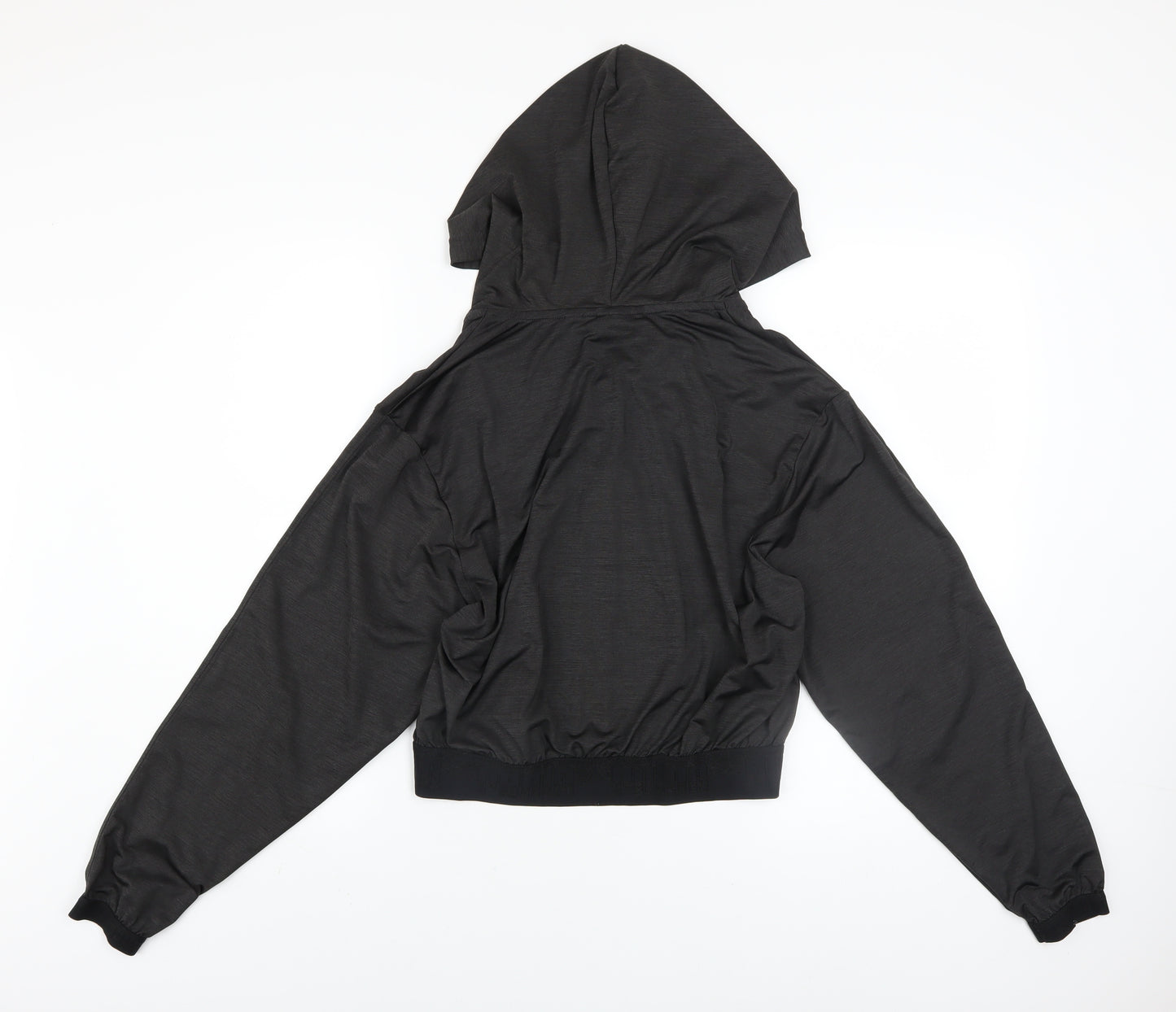 Puma Womens Black Size 10 Full Zip Hoodie with Hooded Design
