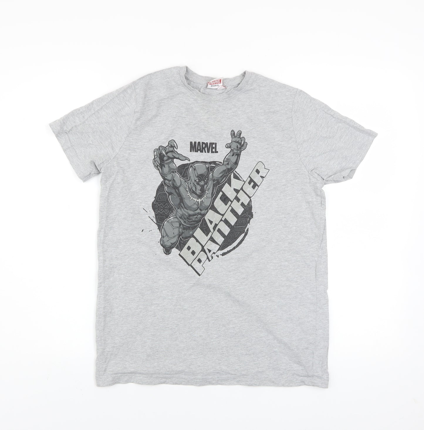 Marvel Boys Grey Black Panther Graphic T-Shirt 12-13 Years Regular Fit