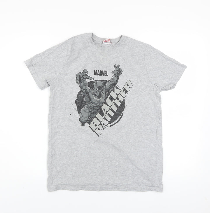 Marvel Boys Grey Black Panther Graphic T-Shirt 12-13 Years Regular Fit