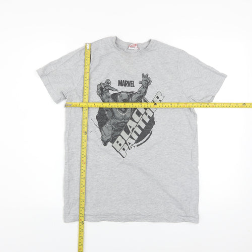 Marvel Boys Grey Black Panther Graphic T-Shirt 12-13 Years Regular Fit