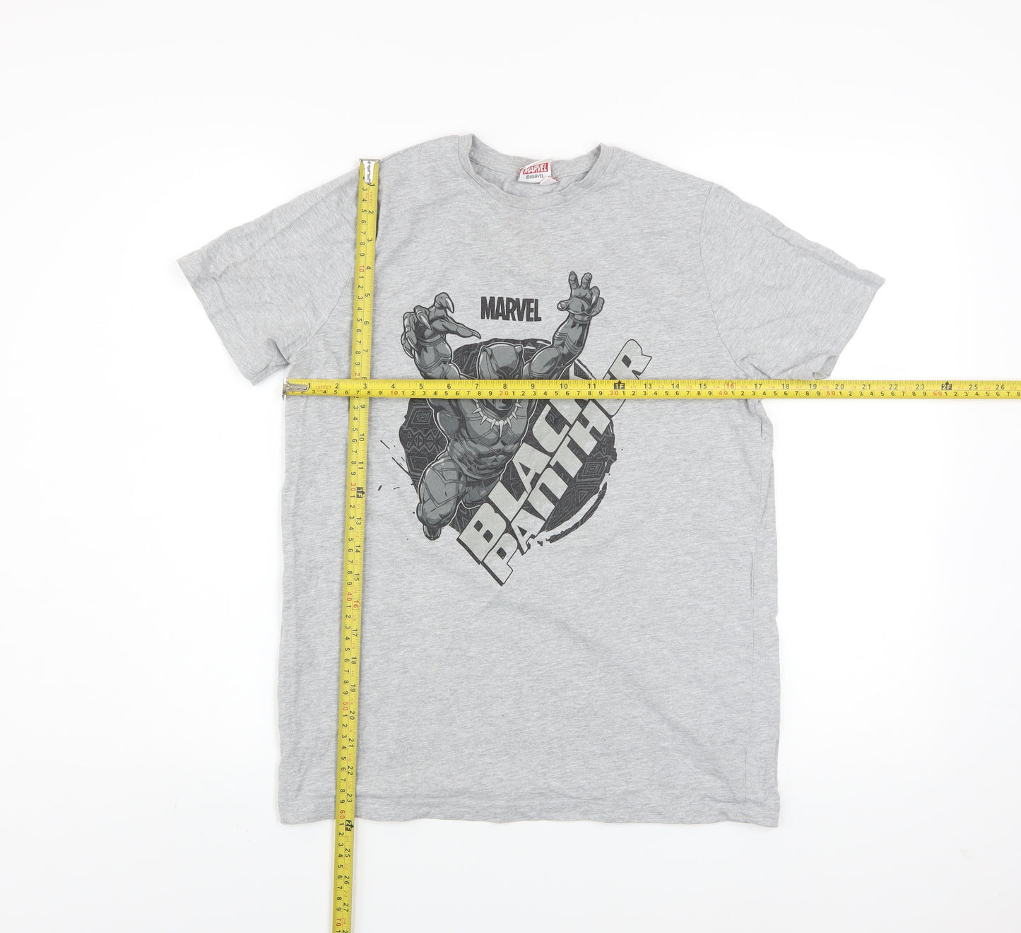 Marvel Boys Grey Black Panther Graphic T-Shirt 12-13 Years Regular Fit