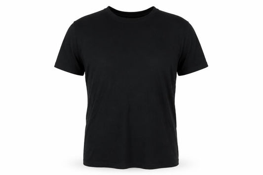 Front view of DKNY Men’s Black XL Crew Neck Cotton T-Shirt