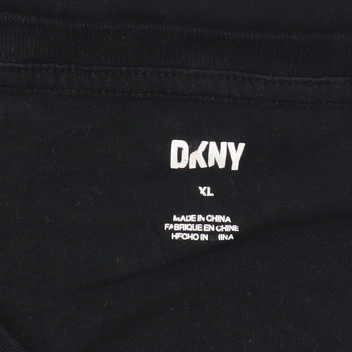 DKNY Men’s Black XL Crew Neck Cotton T-Shirt