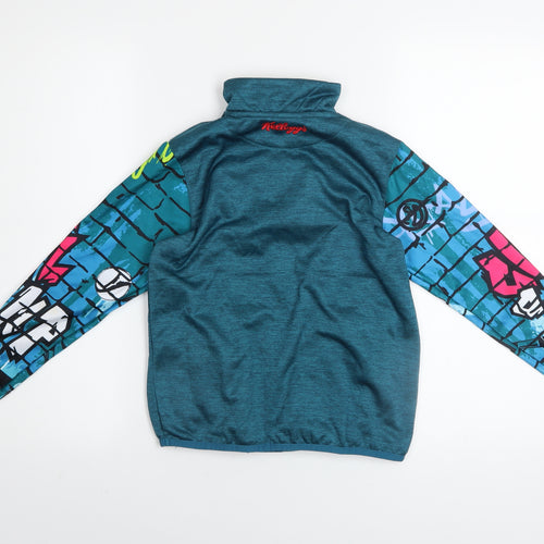 Azzurri Boys Blue Graphic 1/4 Zip Pullover Sweatshirt 2 Years