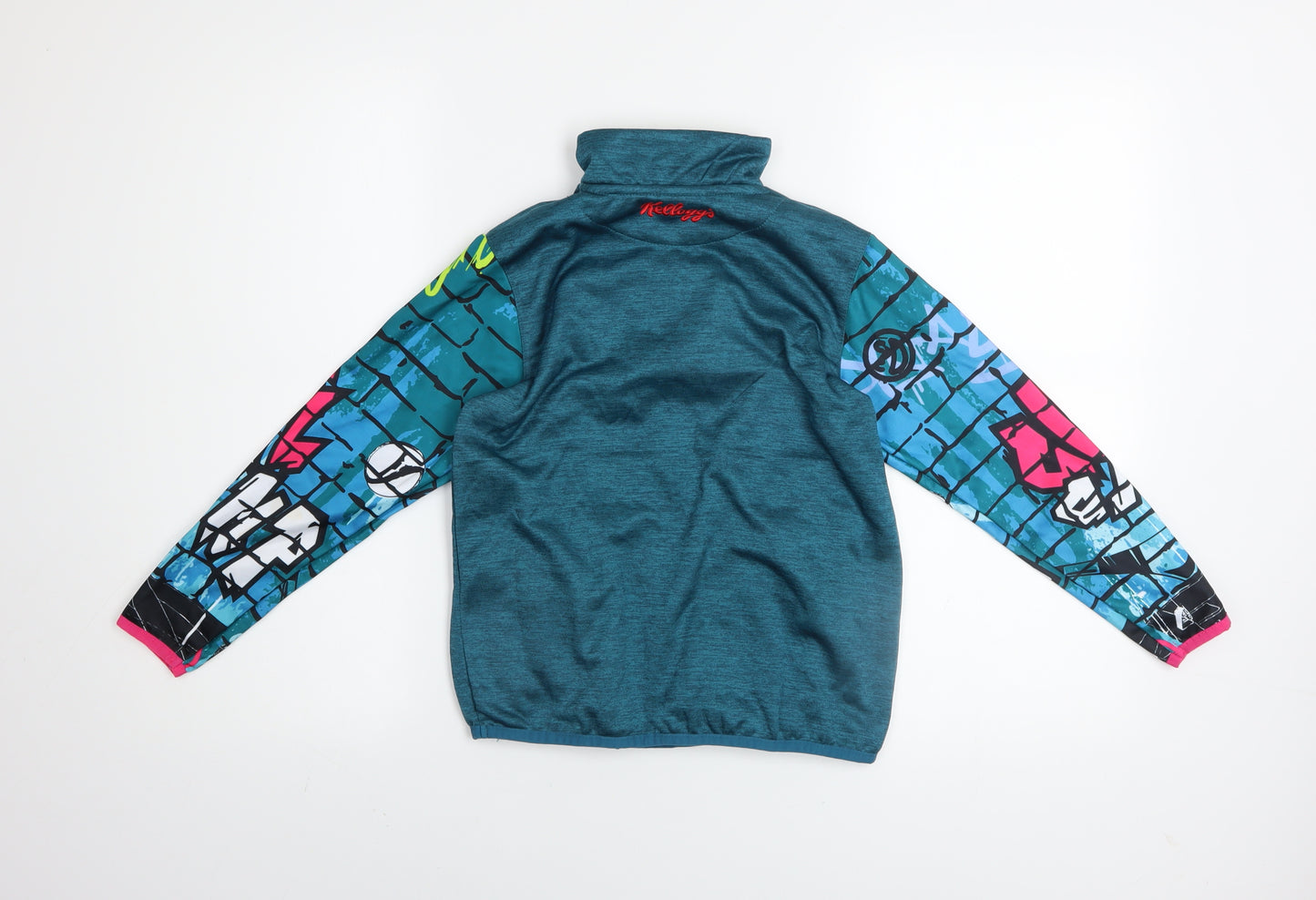 Azzurri Boys Blue Graphic 1/4 Zip Pullover Sweatshirt 2 Years