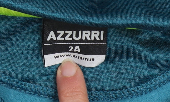 Azzurri Boys Blue Graphic 1/4 Zip Pullover Sweatshirt 2 Years