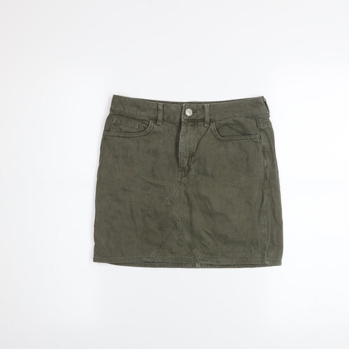 New Look Teens Green Denim Short Skirt Age 11 Cotton Casual
